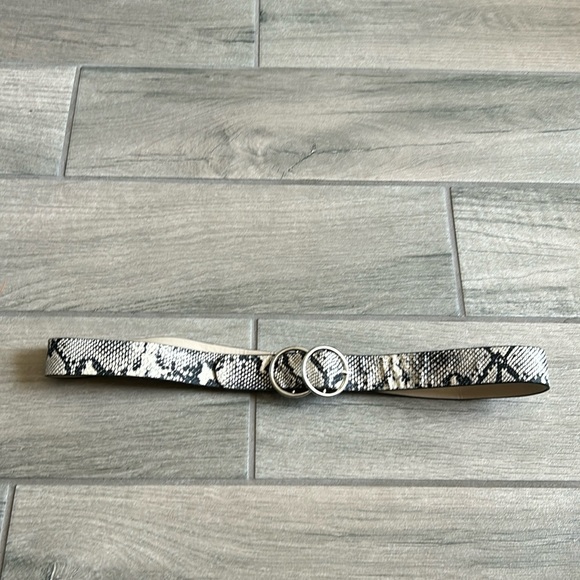 Snake print double circle belt - Picture 1 of 6